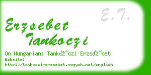 erzsebet tankoczi business card